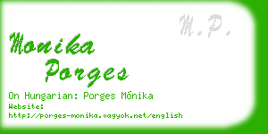 monika porges business card